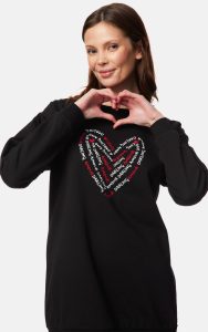 WOMEN'S BLACK LOVE MINERVA SWEATSHIRT PAJAMAS